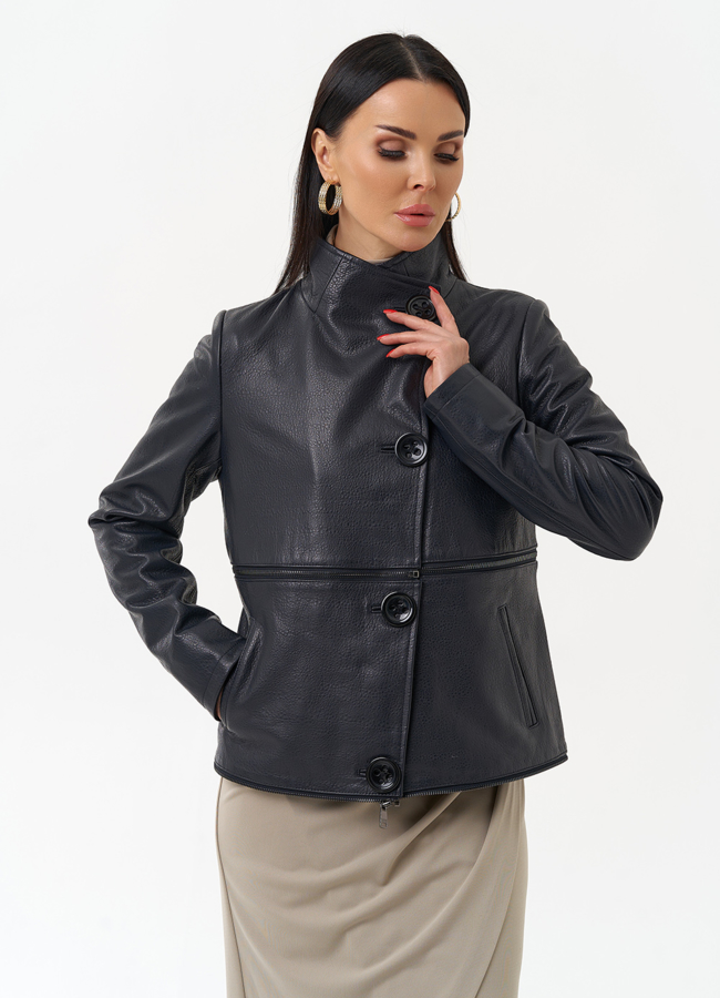 Плащ трансформер из натуральной кожи модель № 22453 универмаг малина