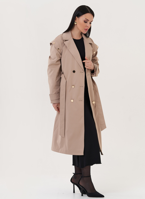 Классический плащ бежевого цвета