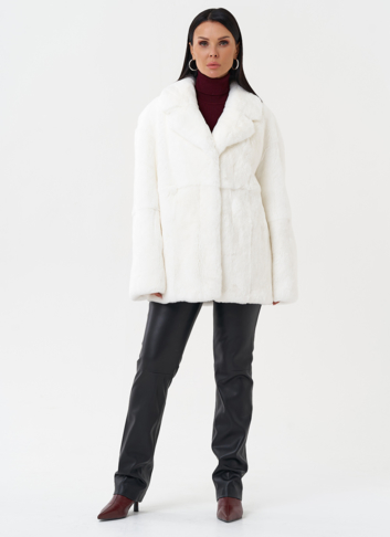 Шуба из меха кролика