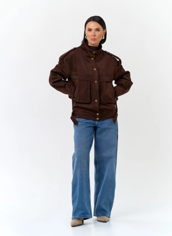 Женская куртка из эко замши