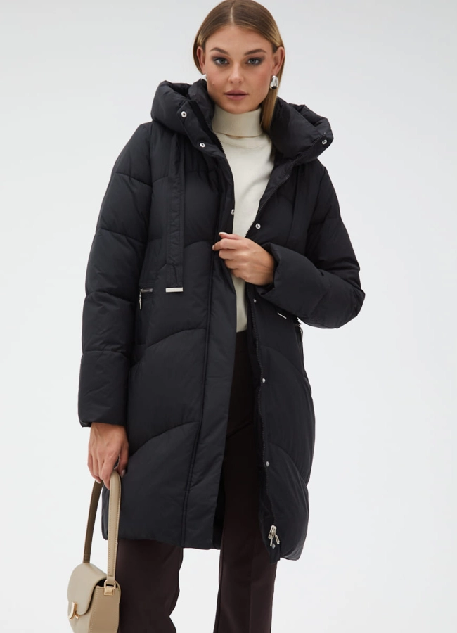 фото Женский пуховик с капюшоном модель № 31126
