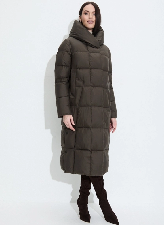 Женский пуховик с капюшоном фото